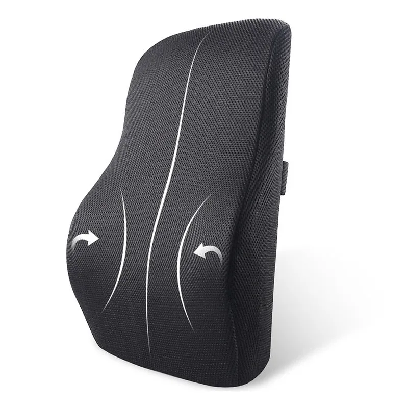 Autoyouth Lumbar Support Pillow for Car Seat comes with Removable Washable Cover and Firm Insert to to Ease Lower Back Pain Black 1PCS