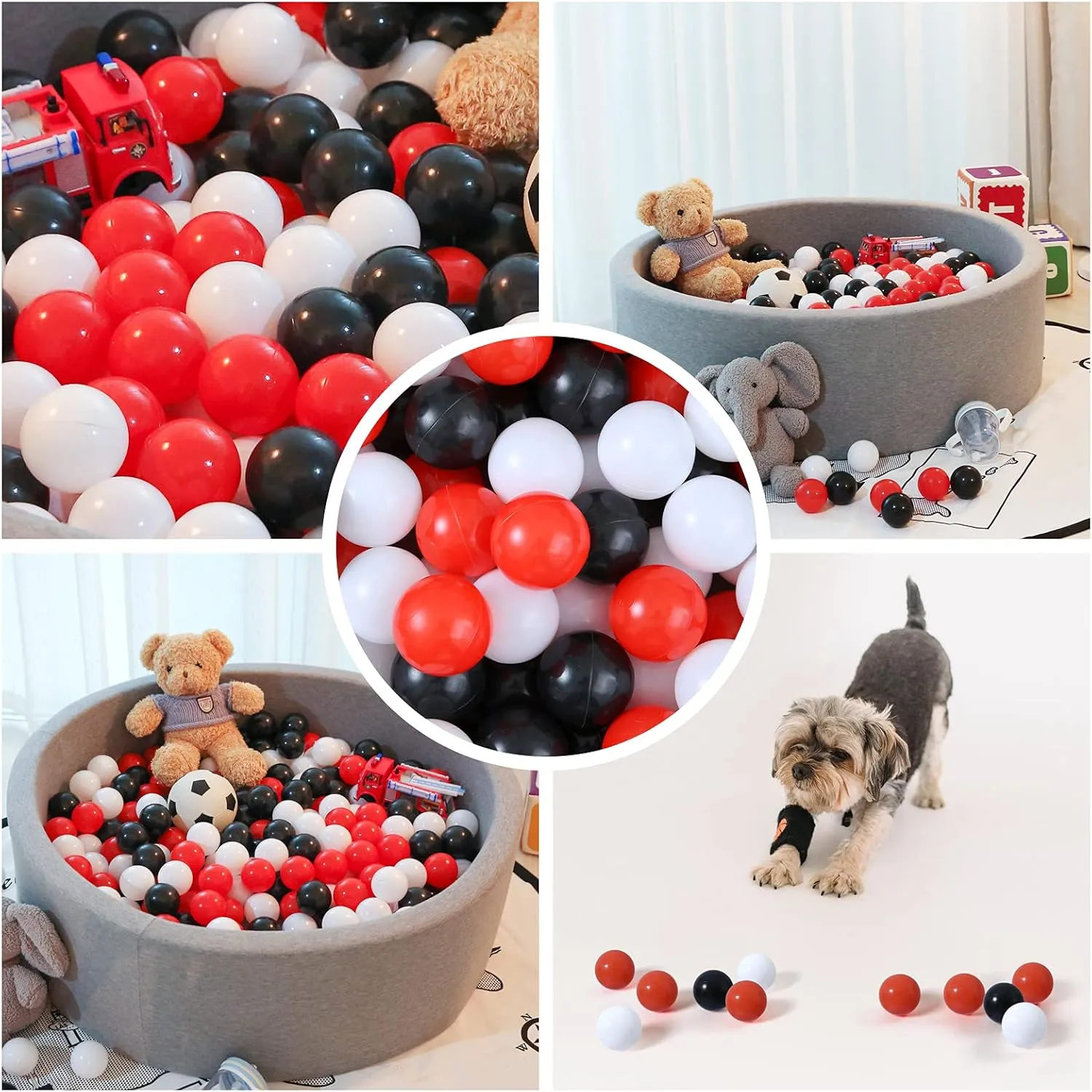Ball Pit Balls Plastic Balls for Ball Pit Phathalate Free BPA Free Plastic Balls 100pcs 2.2" Set for Toddlers for Play Tent Tunnel