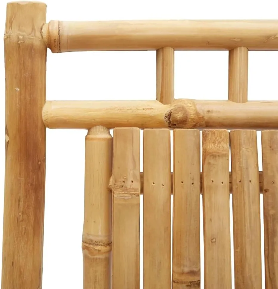 Bamboo Folding Patio Chairs Set of 4, 20.9"x26"x39" Outdoor Dining, Natural Finish Foldable Garden Chairs for Patio Beach Camping Poolside Lounge
