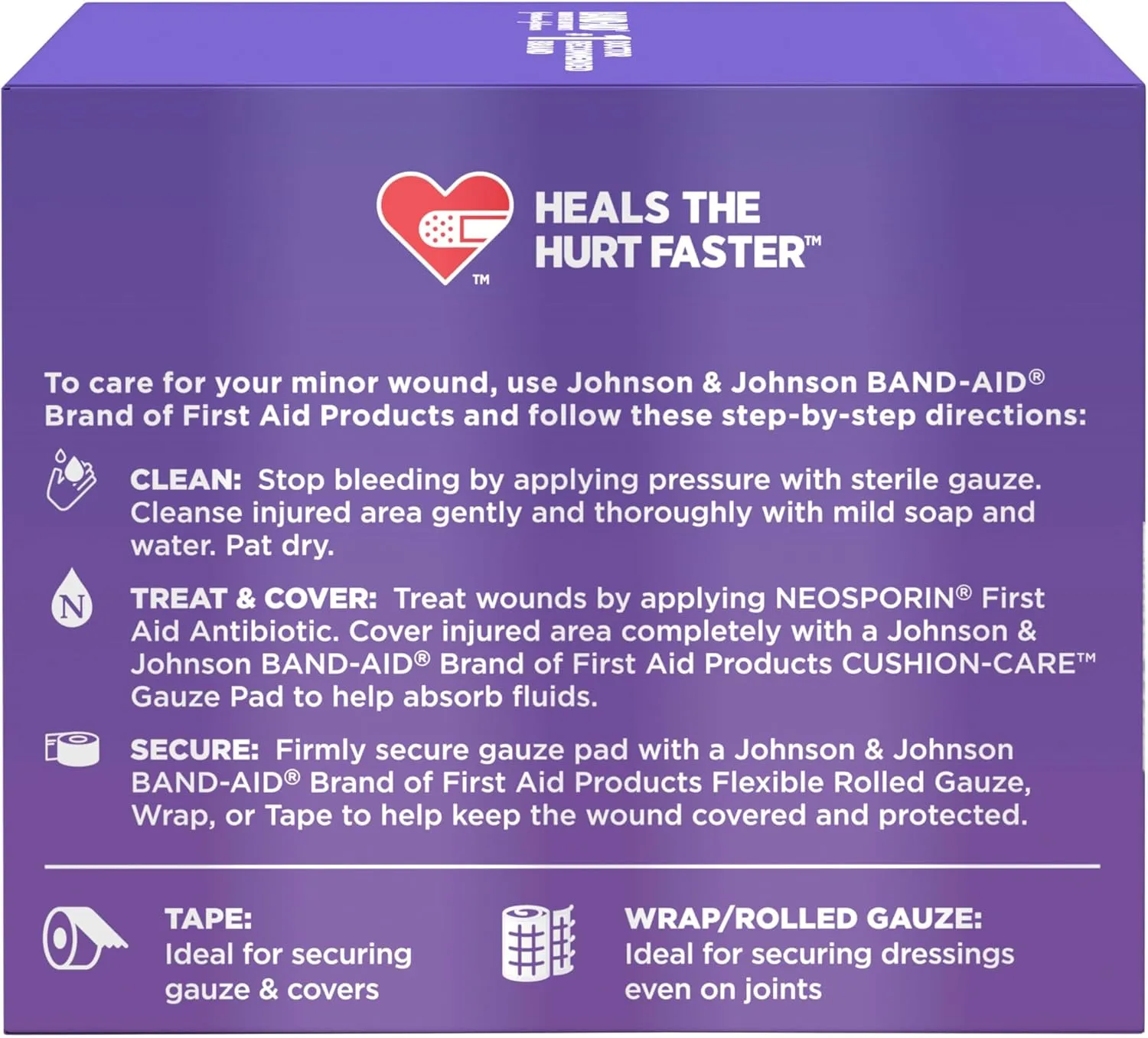 Band-Aid Brand Absorbent Cushion Care Sterile Square Gauze Pads for First Aid Protection of Minor Cut, Scrapes & Burns, Non-Adhesive, Wound Care Dressing Pads, Small, 2 in x 2 in, 3 Pack