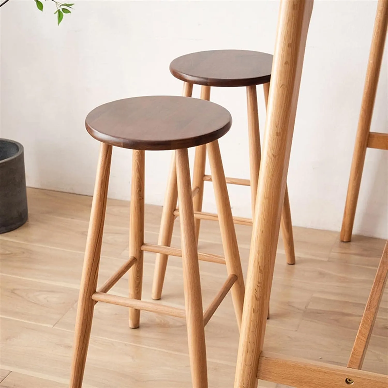 Bar Chairs Bar Stool Modern Bar Stool Home Decor Bar Front Desk Chair Stool Home Restaurant Kitchen Cafe Round Bar Stool Bar Stools with Back(C)