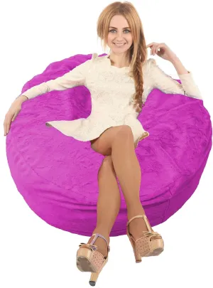 Bean Bag Chair Cover (No Filler), 3ft Fluffy Washable Large Bean Bag Chairs Cover for Adults for Living Room Bedroom Furniture