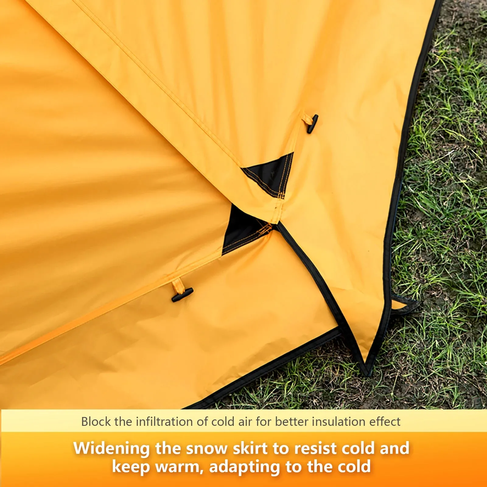BISINNA 4 Season Camping Tent With Snow Skirt 2 Person Double Layer Aluminum Pole Tent for Outdoor Backpack Picnic Hiking