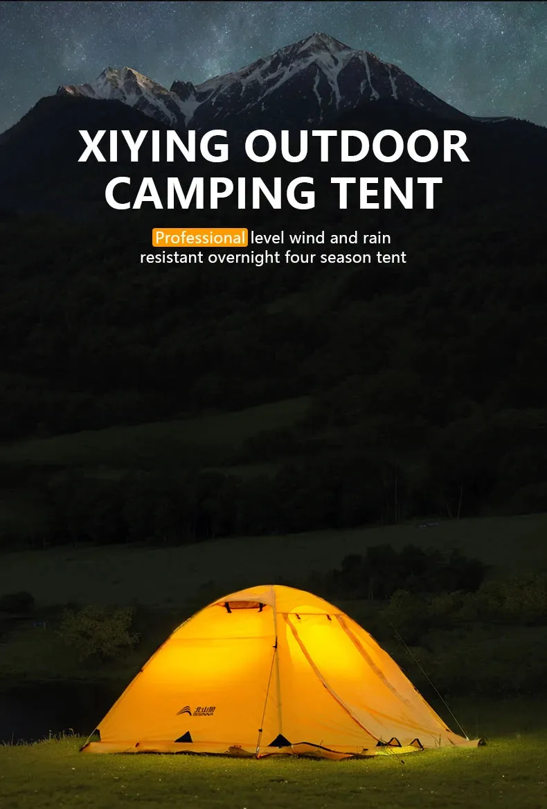 BISINNA 4 Season Camping Tent With Snow Skirt 2 Person Double Layer Aluminum Pole Tent for Outdoor Backpack Picnic Hiking