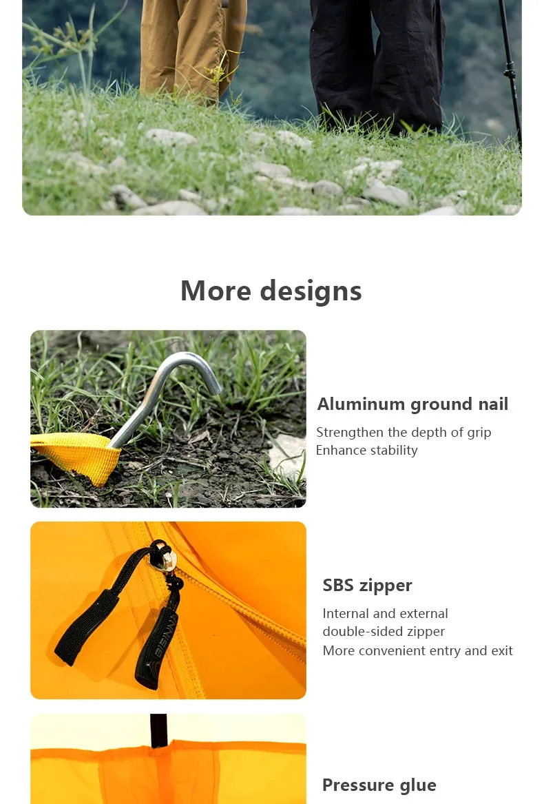 BISINNA 4 Season Camping Tent With Snow Skirt 2 Person Double Layer Aluminum Pole Tent for Outdoor Backpack Picnic Hiking
