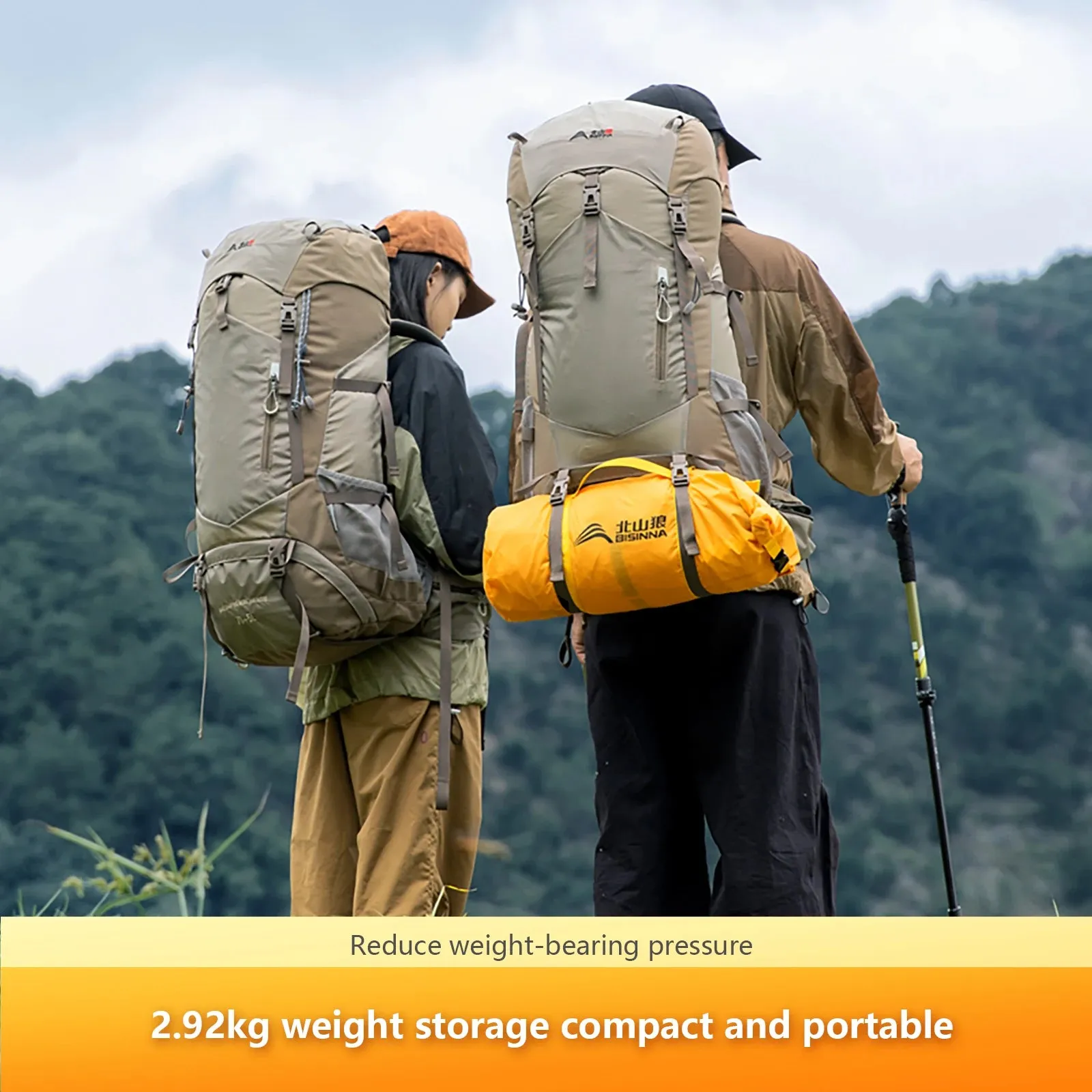 BISINNA 4 Season Camping Tent With Snow Skirt 2 Person Double Layer Aluminum Pole Tent for Outdoor Backpack Picnic Hiking