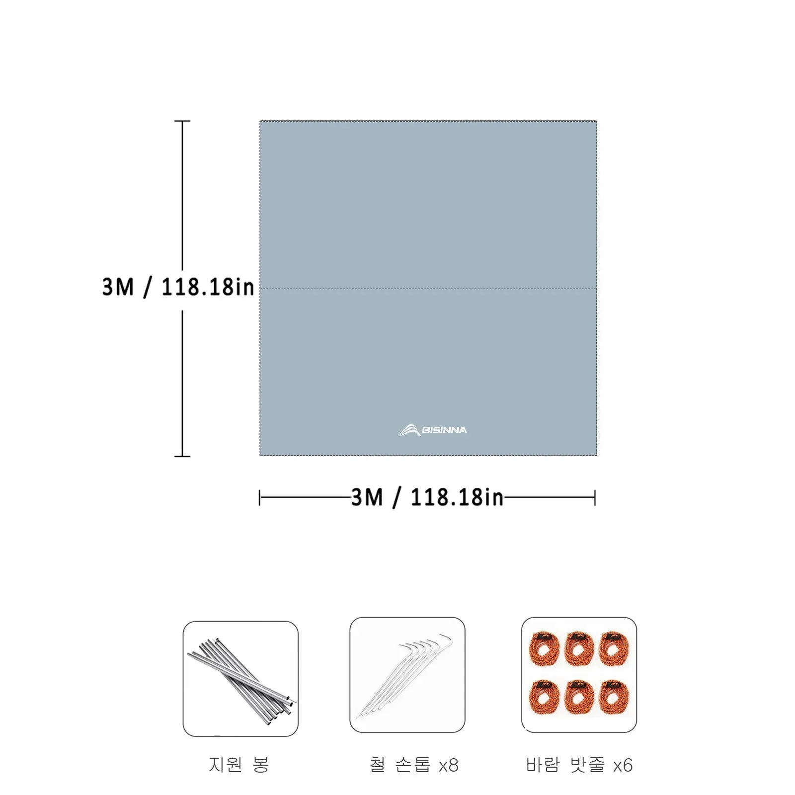 BISINNA Waterproof Camping Awning Tent Sun Shade Oxford Canopy Tarp Ultralight UV Garden Beach for Tourism Hiking Sun Shelter