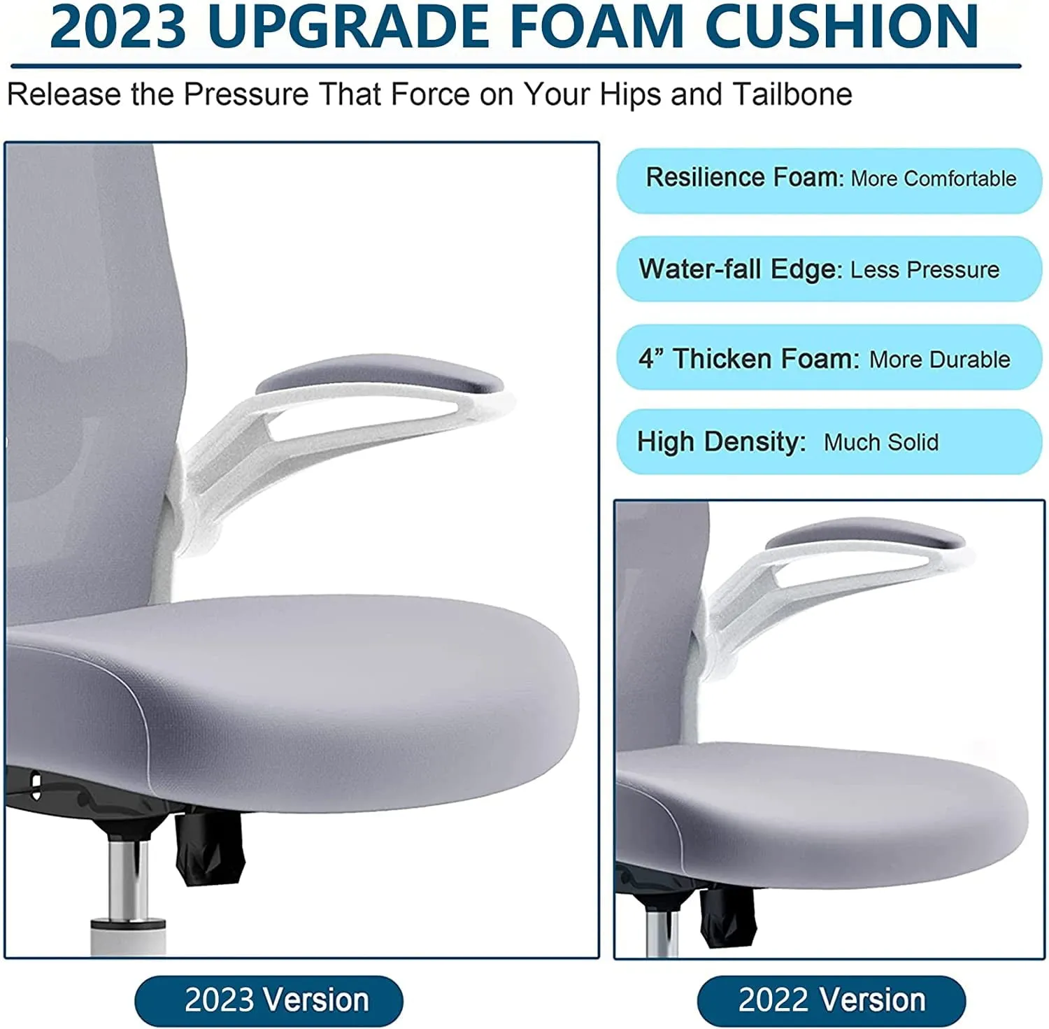 Blarity Office Chair, High Back Ergonomic Desk Chair with Adjustable Lumbar Support and Headrest