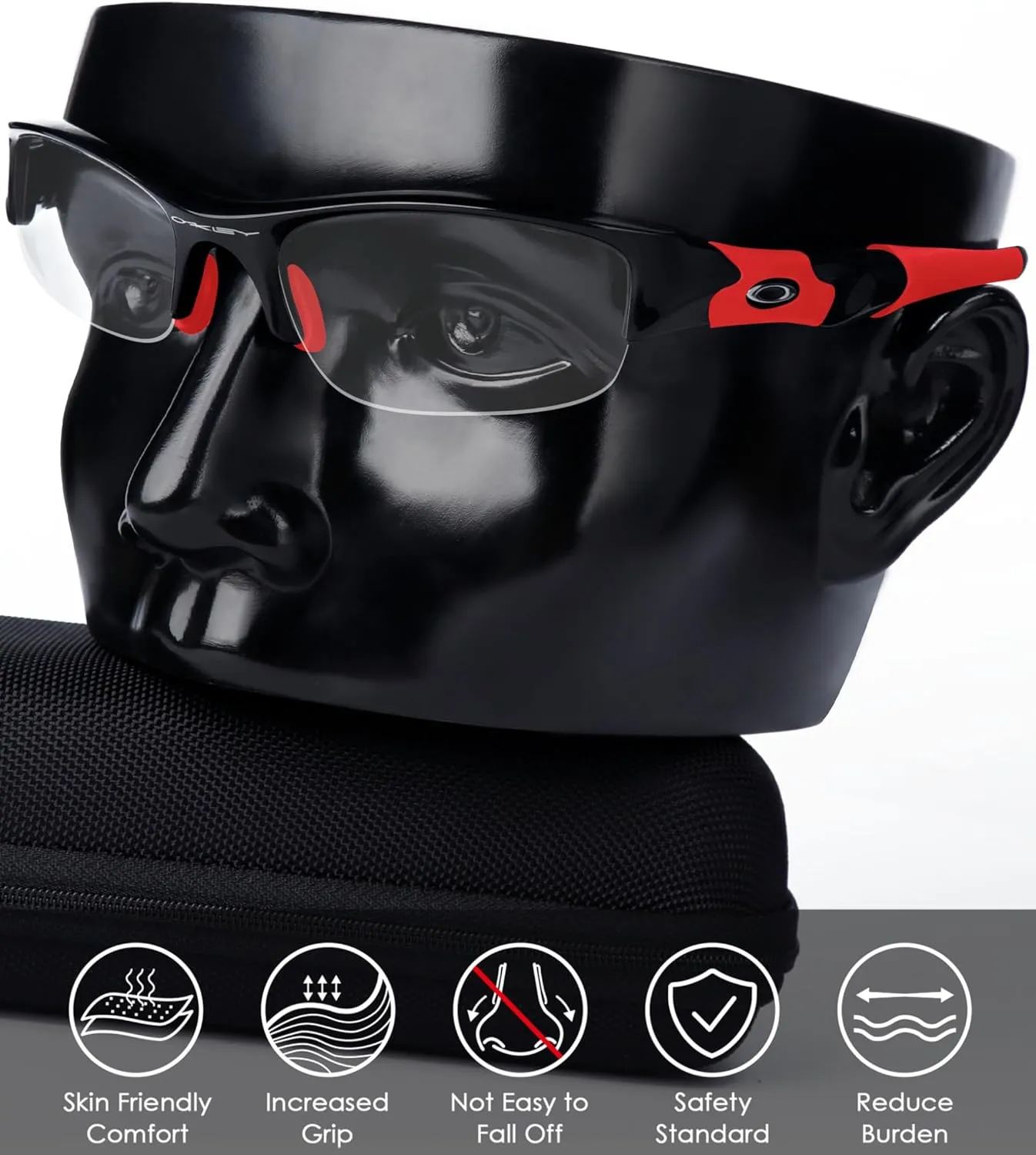 BLAZERBUCK Replacement Sock Kits Earsocks & Nosepieces for Oakley Flak Jacket XLJ Sunglass