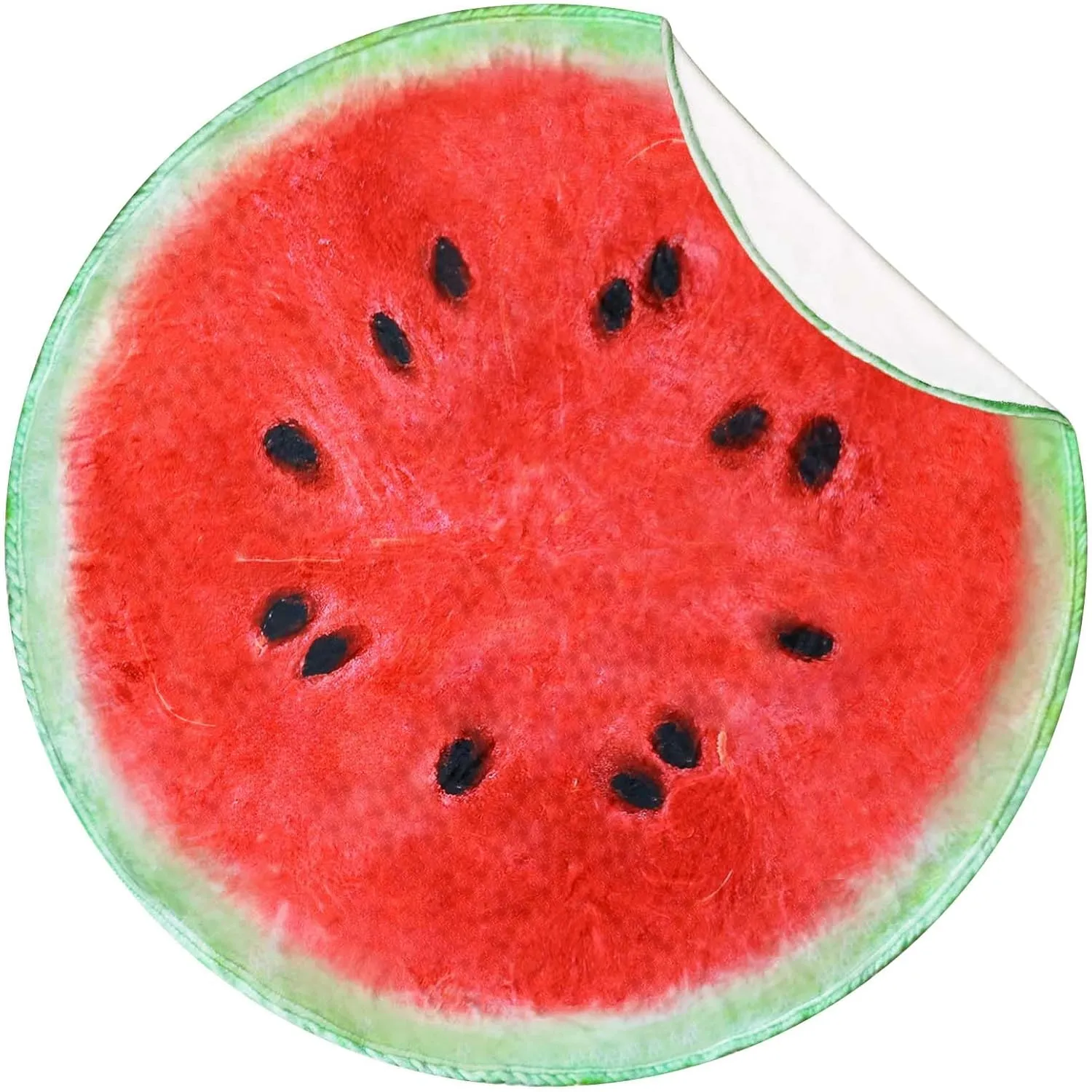Bnuitland 71 Inches Watermelon Funny Throw Blanket, 300 GSM Giant Realistic Novelty Fruit Print Blanket Gift for Adults and Kids, Super Soft Flannel Throw for Sofa,Bed,Travel
