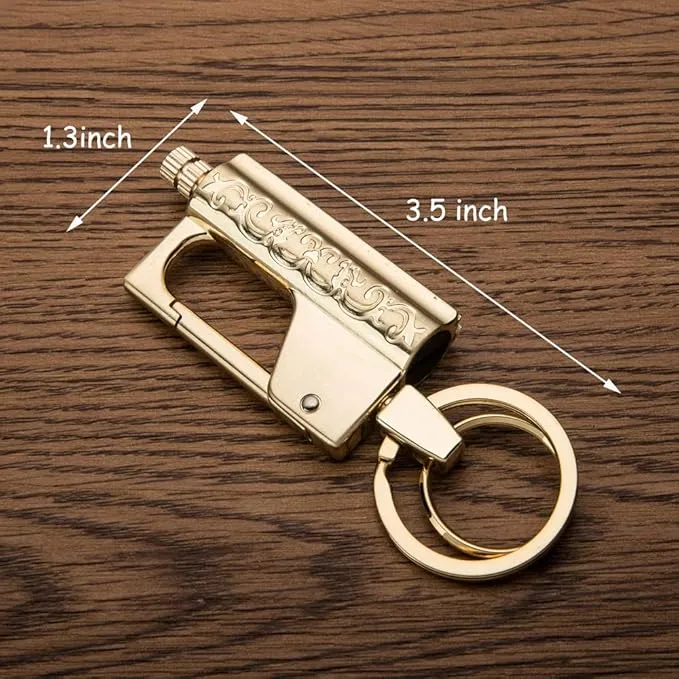 BOLLAER Outdoor Survival Fire Starter, Metal Matchstick Keychain Lighter, Emergency Hiking Survival Camping Fire Starter Flint Metal Match, Outdoor Survival Enthusiast Best Gift
