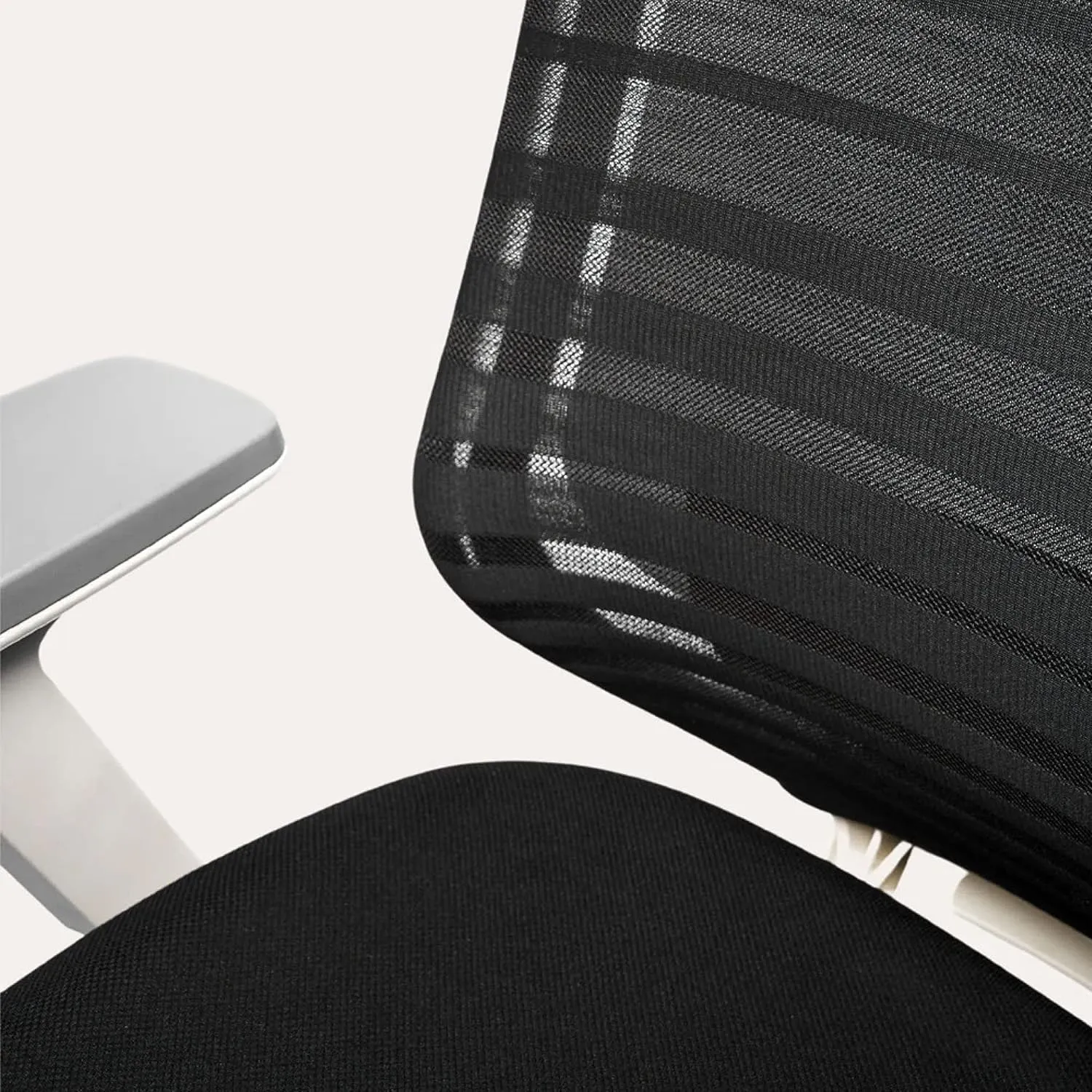 Branch Ergonomic Chair - A Versatile Desk Chair with Adjustable Lumbar Support, Breathable Mesh Backrest, and Smooth Wheels - Experience Optimal Comfort and Support - Pebble - White