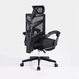 Breathable Office Chair with Pulley Bracket,Ergonomic mesh Adjustable Desk Chair with armrests, for Office, Dormitory, Home Unique