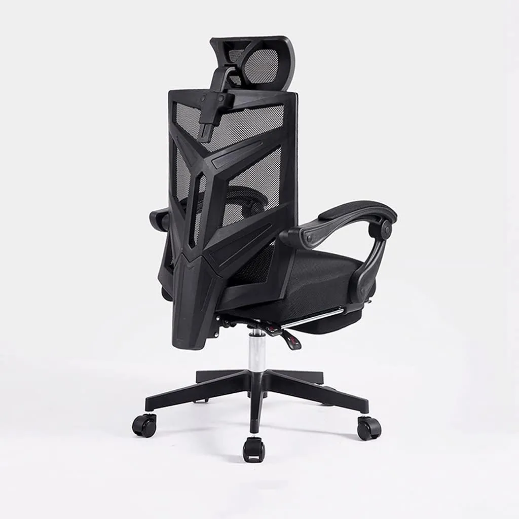 Breathable Office Chair with Pulley Bracket,Ergonomic mesh Adjustable Desk Chair with armrests, for Office, Dormitory, Home Unique
