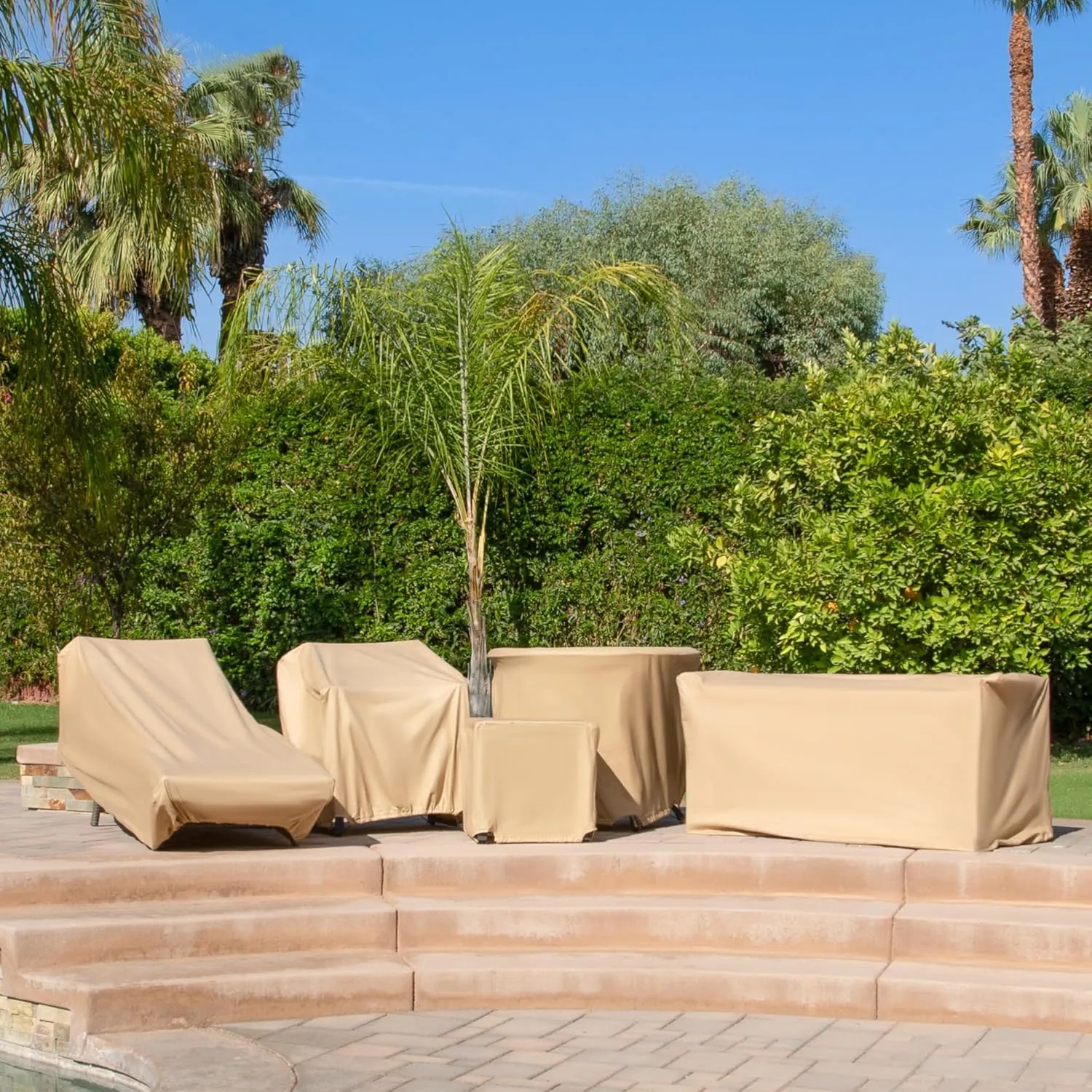 Budge All-Seasons Extra Large Outdoor Chair Cover P1W04SF1, Tan (39 H x 37 W x 41 D)