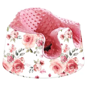 Bumbo and Nuby Compatible Seat Cover - Breathable and Removable for Baby Floor Seat - Pink Floral for Girls and Boys