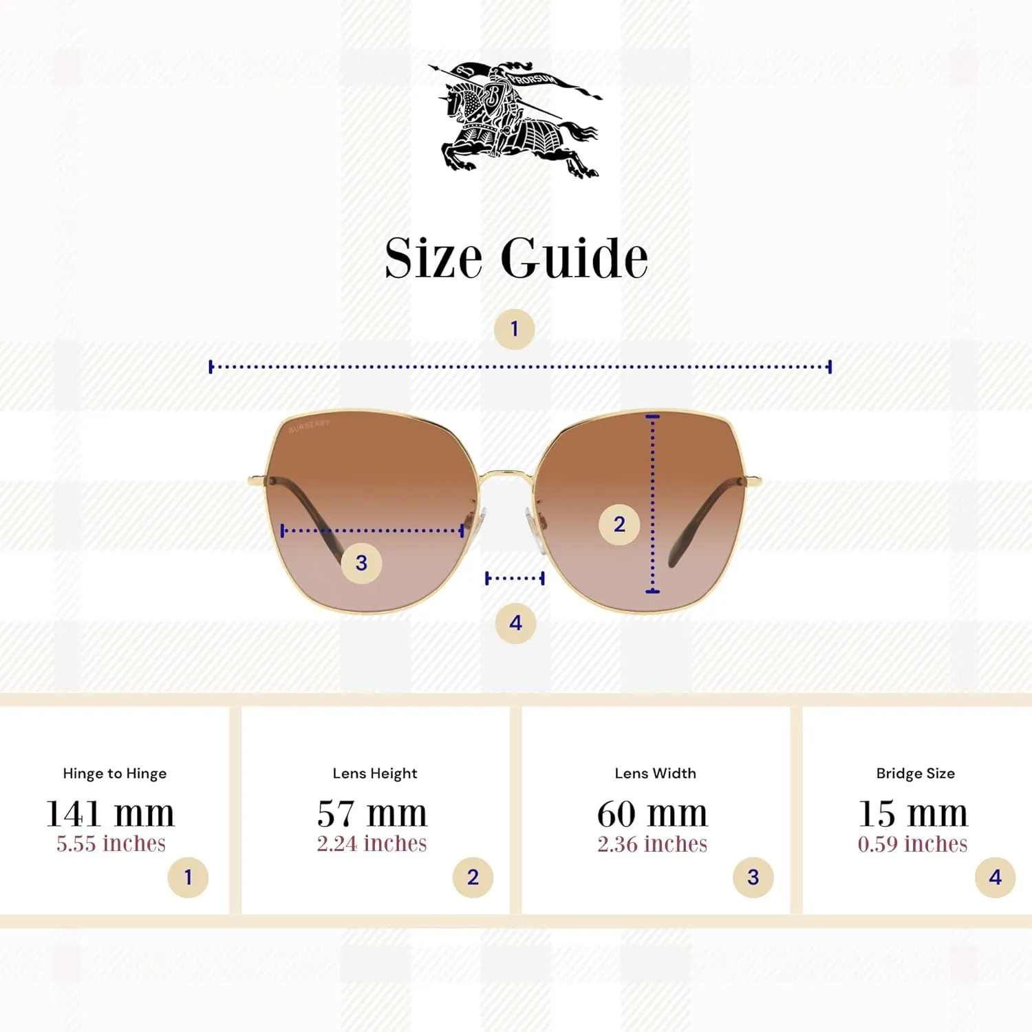 BURBERRY BE3136D Square Sunglasses for Women   BUNDLE With Deisgner iWear Complimentary Eyewear Kit