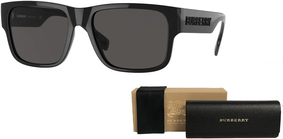 BURBERRY Knight BE4358 Square Sunglasses for Men   BUNDLE With Designer iWear Eyewear Kit