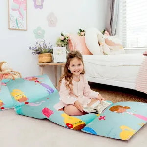Butterfly Craze Floor Pillow Case, Mattress Bed Lounger Cover, Mermaid Aqua, King Size - Cozy Seating Solution for Kids & Adults, Recliner Cushion, for Reading, TV Time (Pillow Not Included)