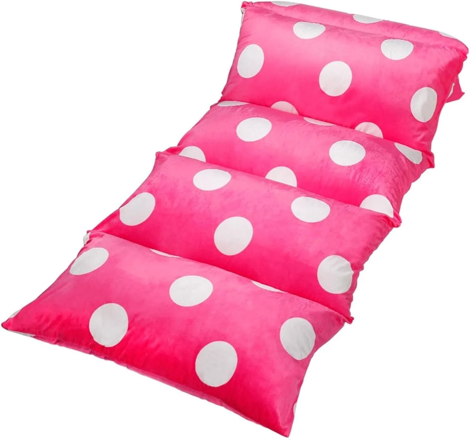 Butterfly Craze Floor Pillow Case, Mattress Bed Lounger Cover, Polka Hot Pink, Queen Size - Cozy Seating Solution for Kids & Adults, Recliner Cushion, for Reading, TV Time (Pillow Not Included)
