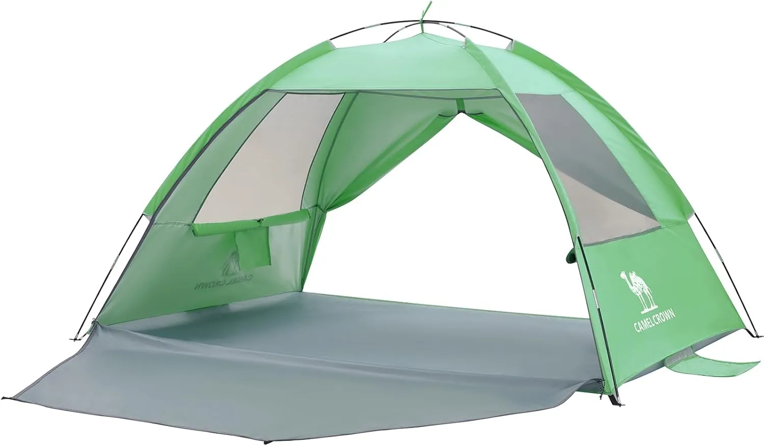 CAMEL CROWN Beach Tent UPF 50  Sun Shelter for 2/3/5/6 Person, Lightweight Portable Sun Shade with Sand Anchor, Family Beach Day & Outdoor Adventures