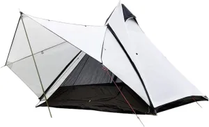Camping Pyramid Tipi Tent Adult Indian Teepee Tent Yurt Tent Double Layers Tents for Outdoor Camping Hiking Hunting 3-4 Person (White 360X300X240CM)
