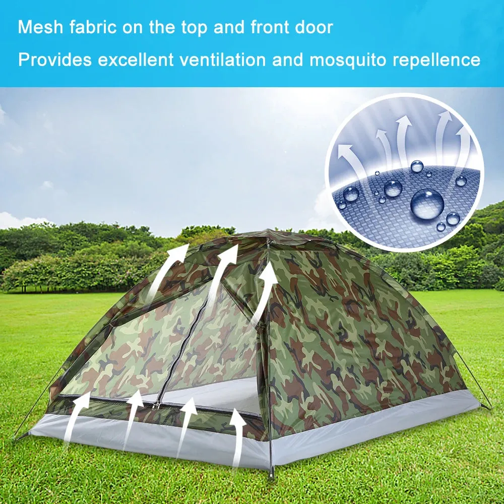 Camping Tent - Waterproof, Windproof, UV Sunshade Canopy for 1/2 Person