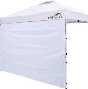 Canopy Sidewall 10 * 10 ft, 1 Pack Sunwall with 210D Oxford Cloth, UV Protection and Waterproof, Suits Pop-up Tent/Instant Canopy/Commercial Canopy, White (Sidewall Only)