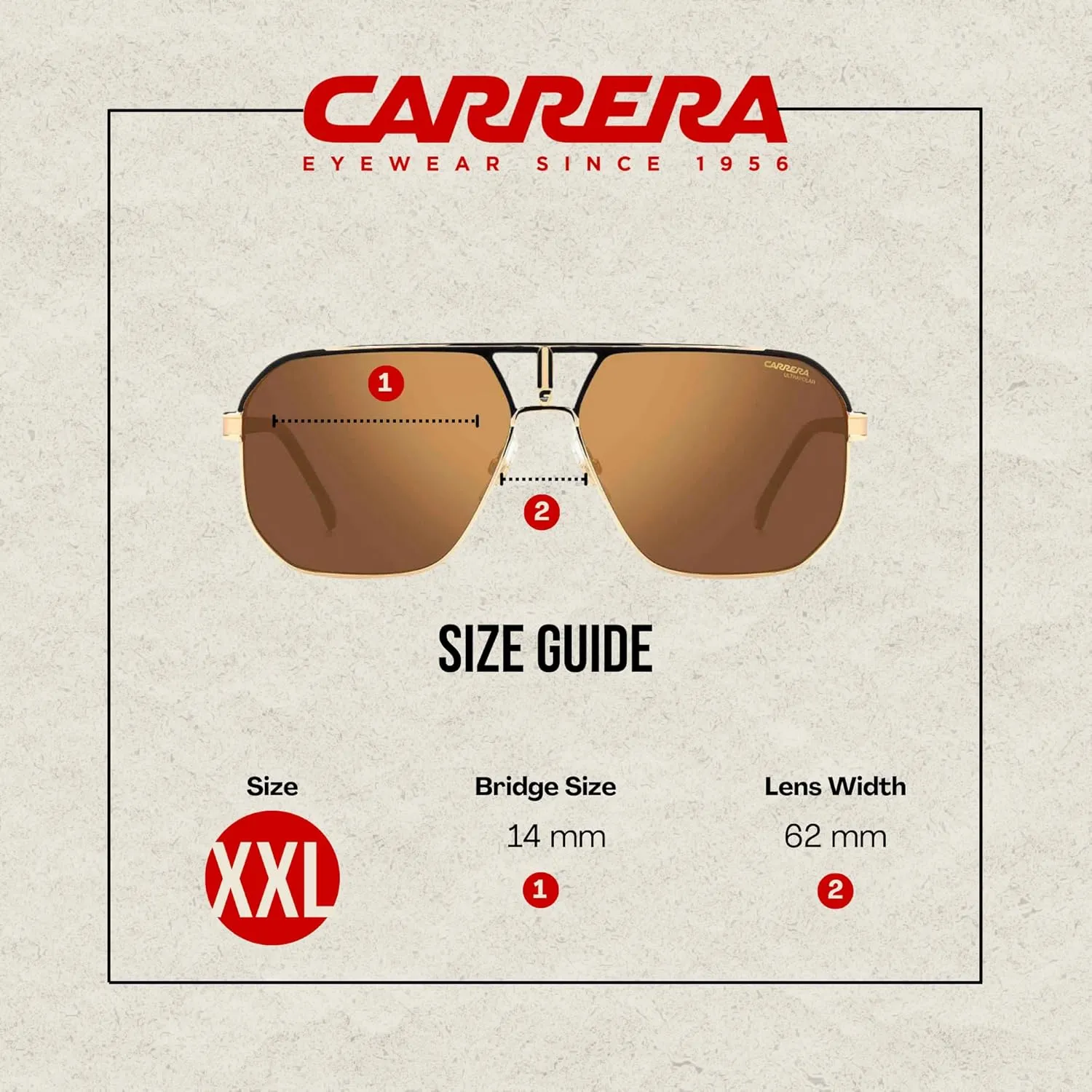Carrera CA1062/S Square Sunglasses for Men   BUNDLE With Designer iWear Complimentary Eyewear Kit