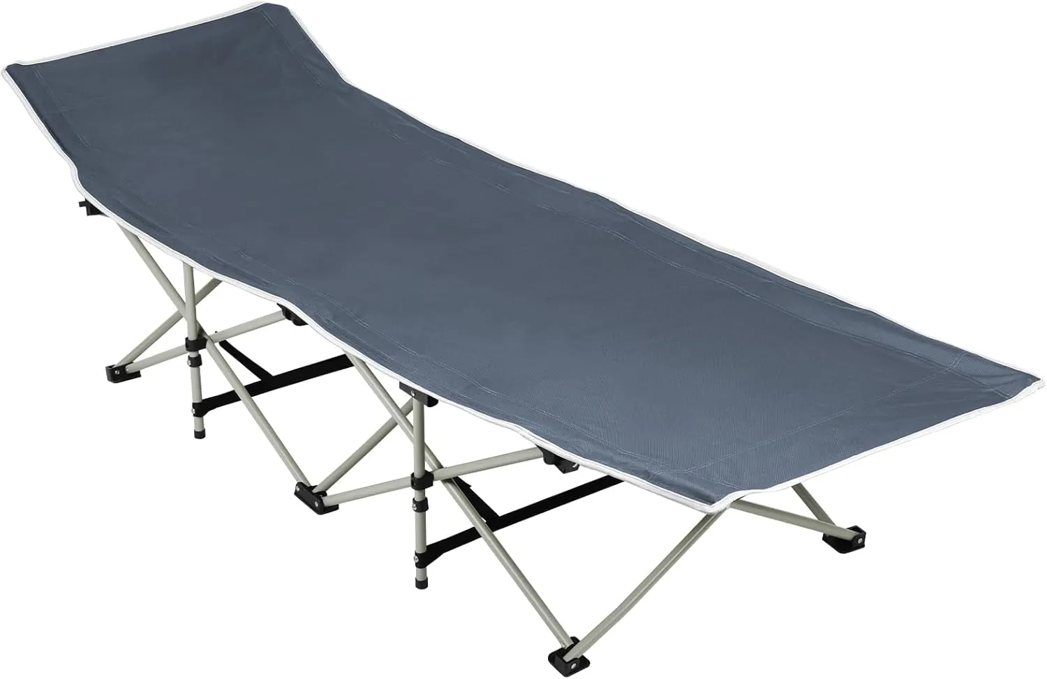 cdar Foldable Camping Cot, Folding Chaise Lounge Chair for Indoor Outdoor Travel, Adults Reclining Folding Chaise, Outdoor Sleeping Cot Bed Black