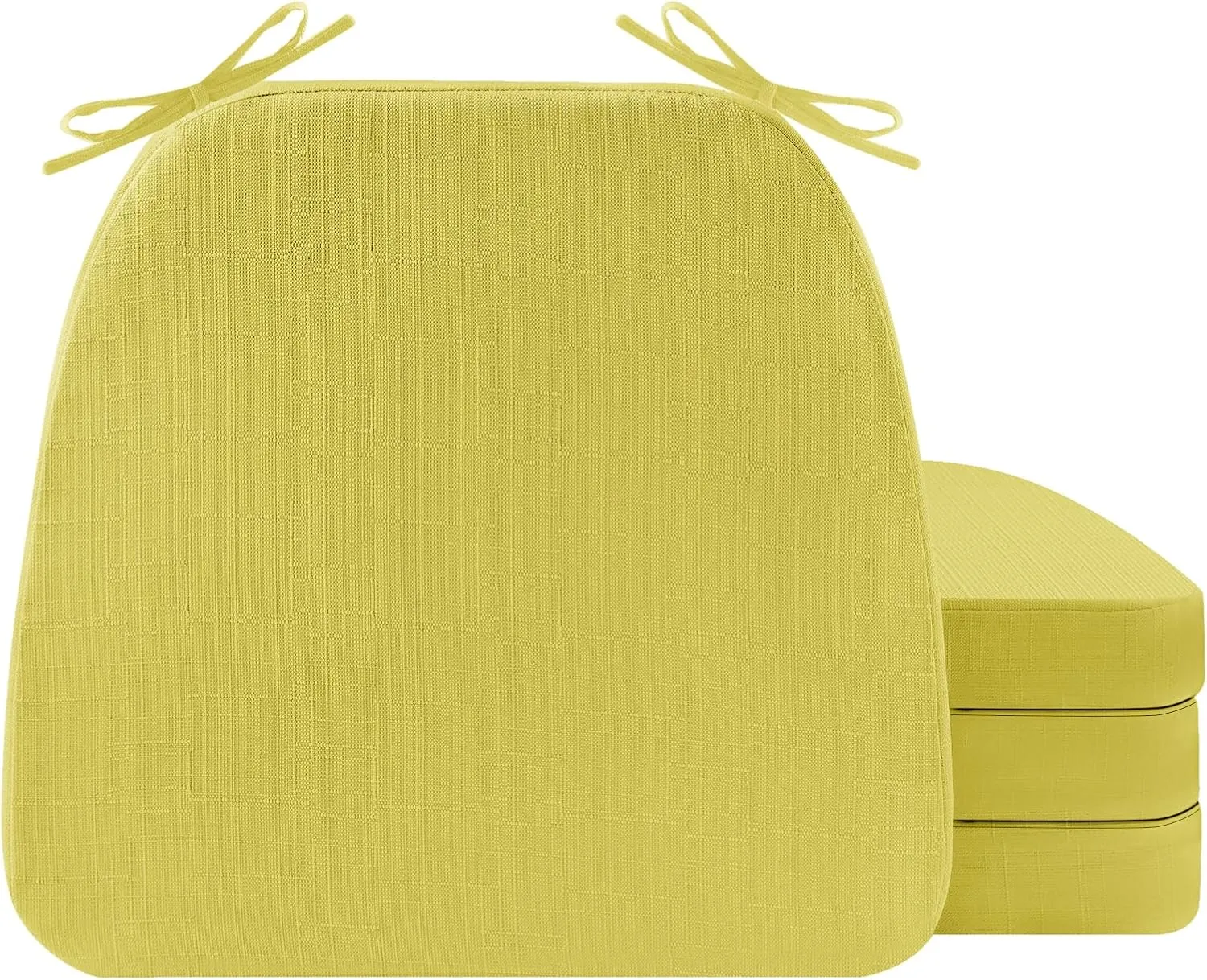 Chair Cushions for Dining Chairs, Indoor Seat Cushions with Ties and Non-Slip Backing, High-Resilience Chair Pads for Dining Room and Kitchen Chairs, 17''x16''x2'', Grass Green, Set of 4