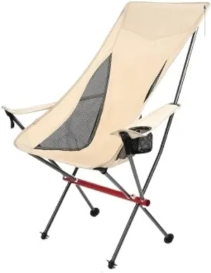 Chair for Outdoors, Outdoor Camping High Back Chair Portable Ultralight Seat Backpacking Chair with Soft Armrests for Hiking Picnic Chair for Adults