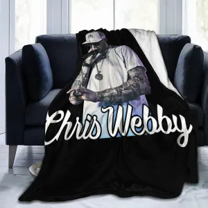 Chris Webby Blanket Flannel Fleece Printed Throw Blankets Ultra Soft Micro Warm Blanket for All Season Bedding Chair Sofa Couch Bed 50"x40"