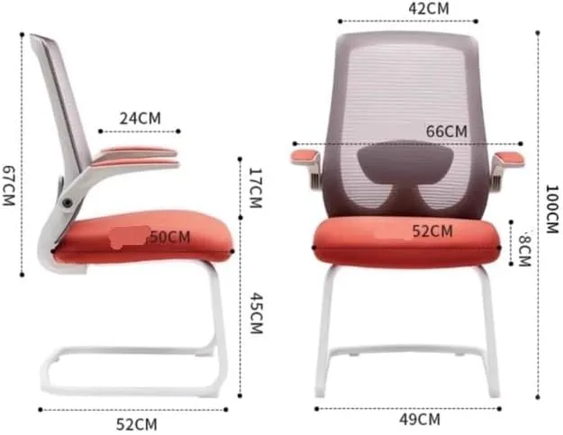 Classic Executive Office Chair with Adjustable Armrests and Metal Sled Base High Back Mesh Desk Chair for Adult Working Study Desk Task Chair(White)