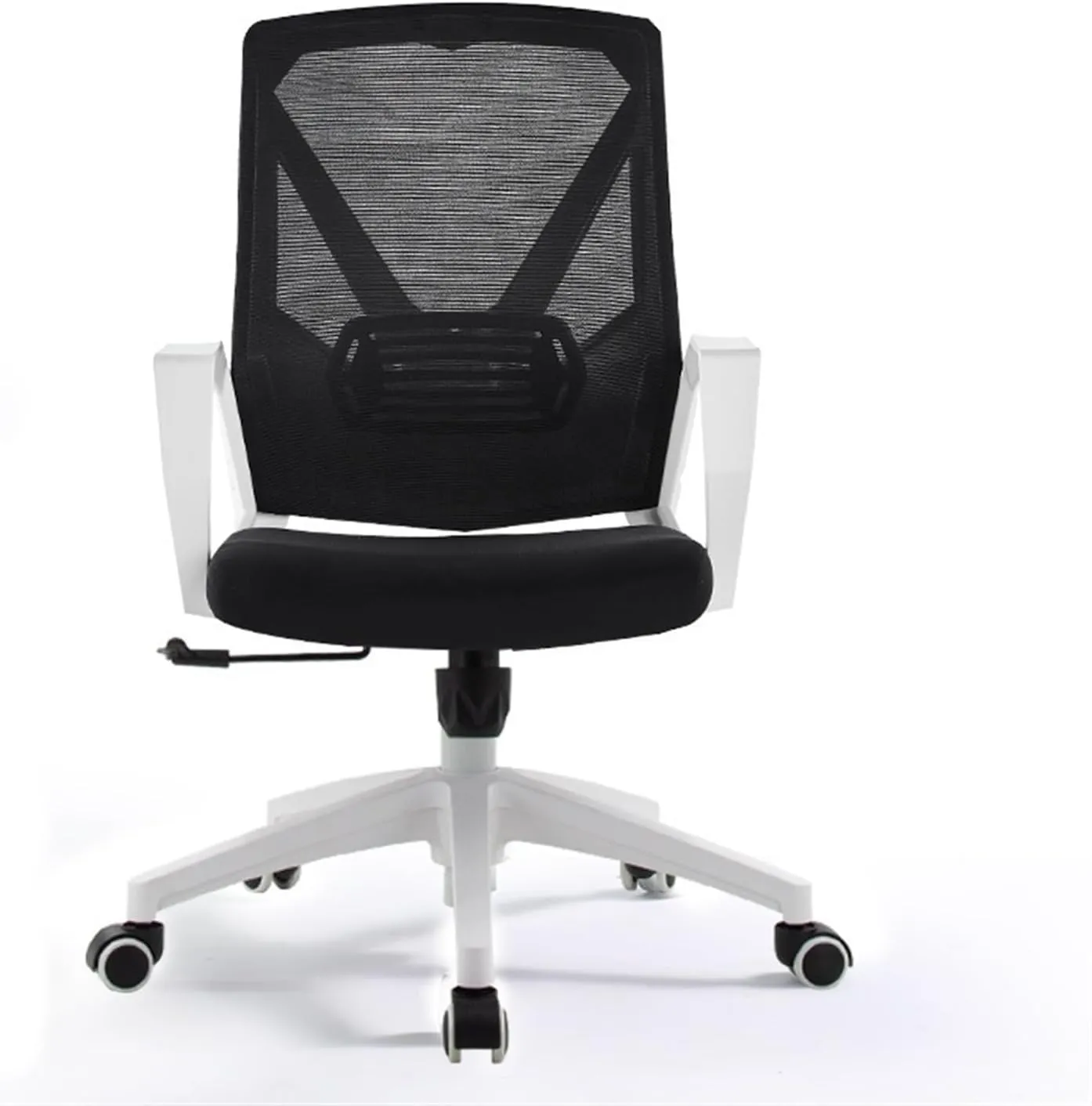 Classic Fashion Adjustable Swivel Office Chair Ergonomic Mid-Back Mesh Rolling Work Swivel Task Chairs with Wheels Study Conference ChairBackrest Desk Task Chair(Black)