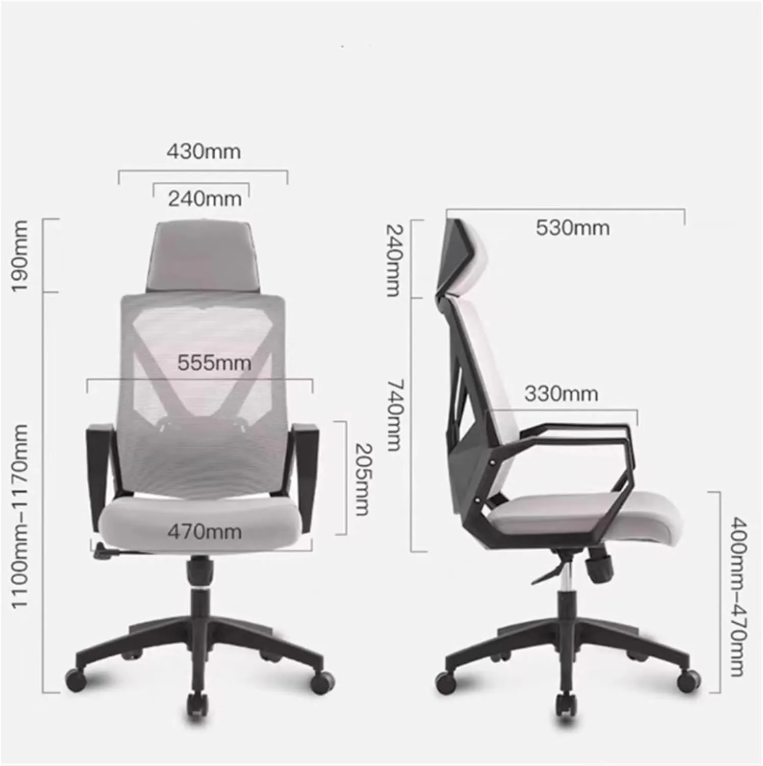 Classic Fashion Adjustable Swivel Office Chair Ergonomic Mid-Back Mesh Rolling Work Swivel Task Chairs with Wheels Study Conference ChairBackrest Desk Task Chair(Black)