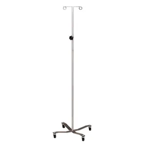 Clinton IVS-31 , Economy Iv Pole, Welded 2-Hook Top, Stainless Steel