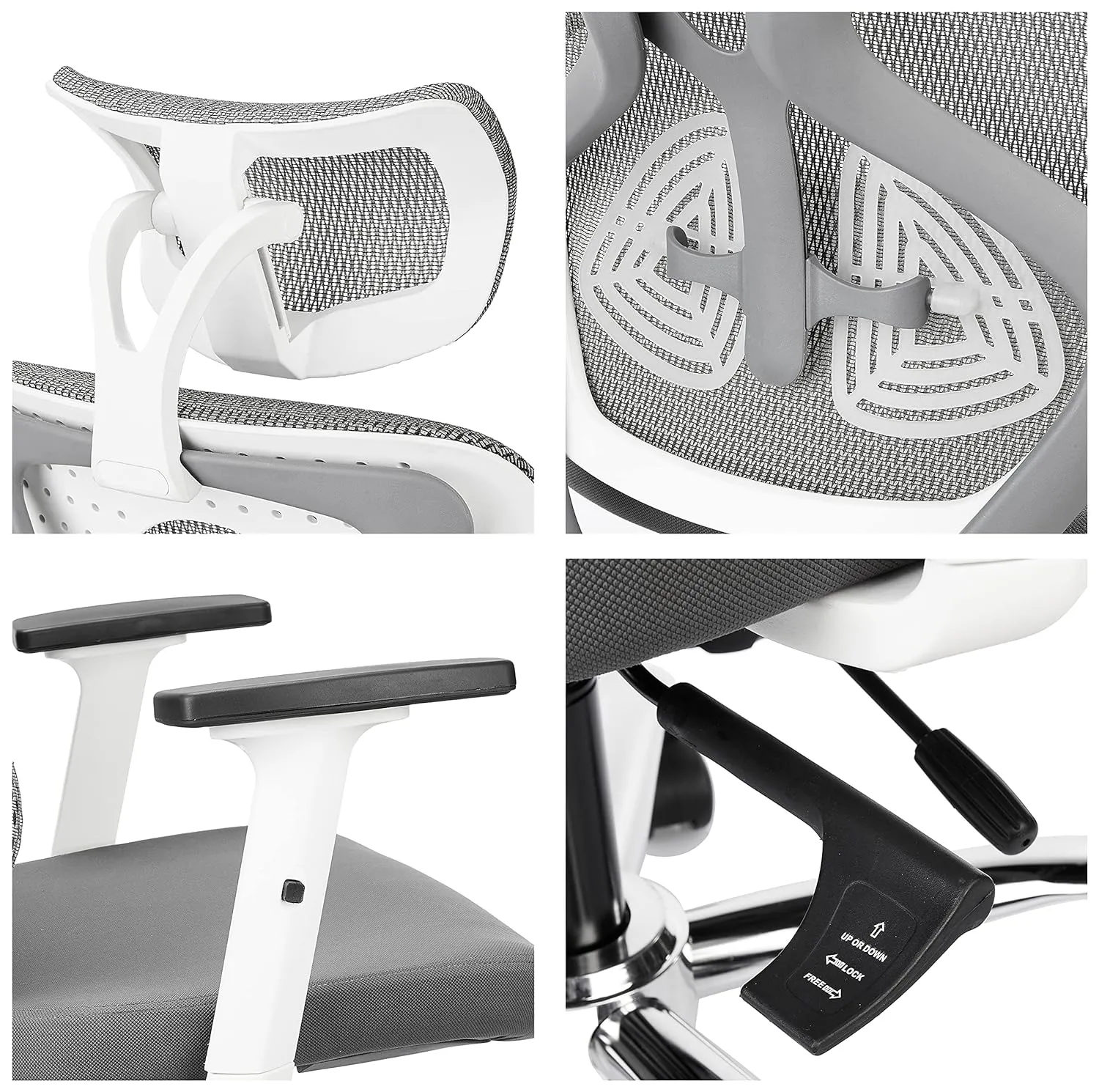 Comfortable High back Chair for Office & Home, Headrest, Armrest in Black