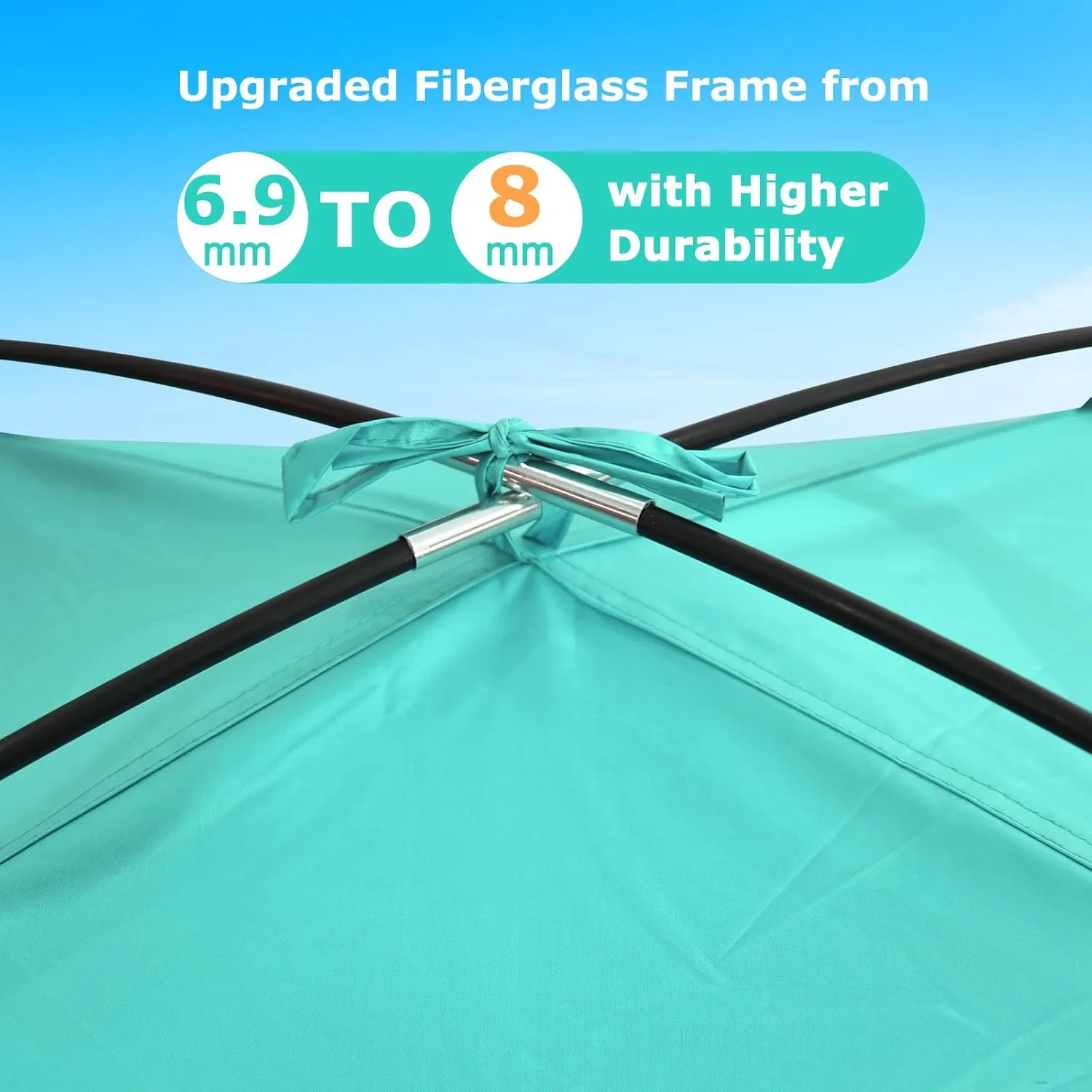 COMMOUDS Beach Tent Sun Shade for 3/4-5/6-7/8-10 Person, UPF 50  Beach Sun Shelter Canopy Tent, Lightweight, Easy Set Up and Carry