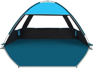 COMMOUDS Beach Tent Sun Shade for 3/4-5/6-7/8-10 Person, UPF 50  Beach Sun Shelter Canopy Tent, Lightweight, Easy Set Up and Carry