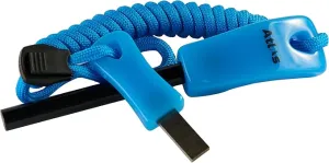 Compact Fire Starter Kit 2.5" Ferro Rod with Steel Striker, Unique Blue, 6ft of Paracord, for Survival, Hiking, Camping & Bushcrafting Tools by Atlas