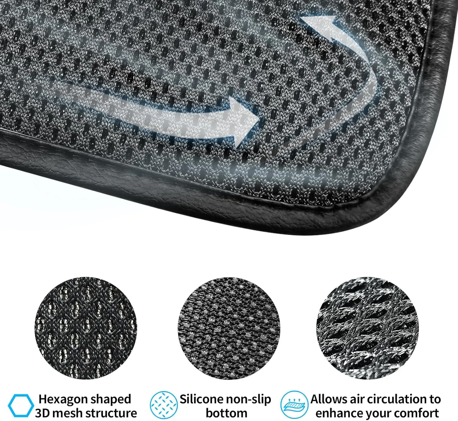 Cool Seat Cushion, Breathable Car Seat Cushion Universal Fit for Most for Auto SUV Truck, Non-Slip Seat Protector (S)