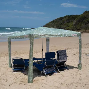 CoolCabana Beach Shade Tent - Easy Setup, UPF 50  Protection, Large & Medium Sizes, Compact & Wind Resistant - Beach Cabana for The Whole Family - Byron Green, Medium