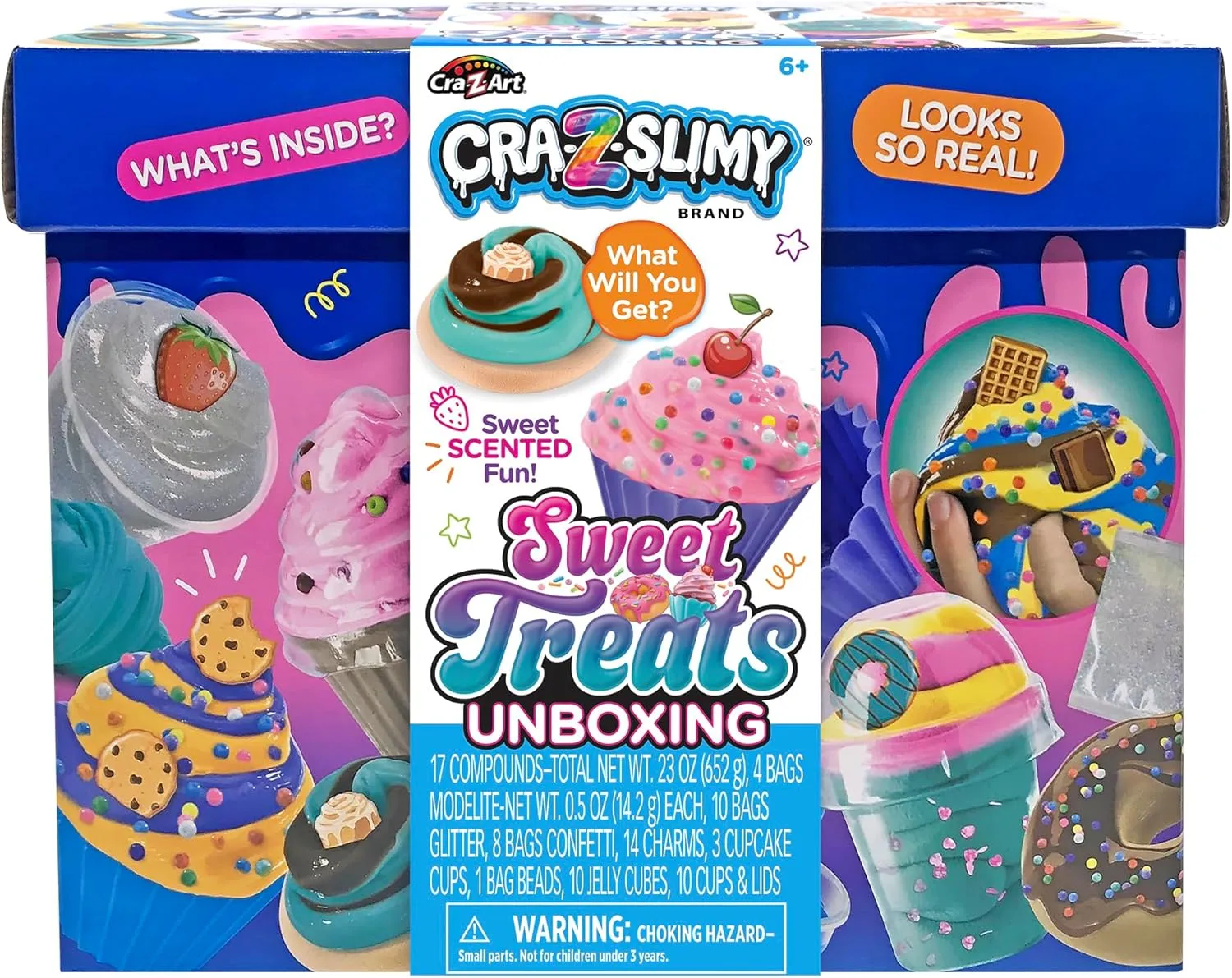 CRA-Z-Slimy Sweet Treats Scented Slime Unboxing Kit, Create Slimy Sweet Scented Slime Creations, Ultimate Custom Playset, Ages 6 