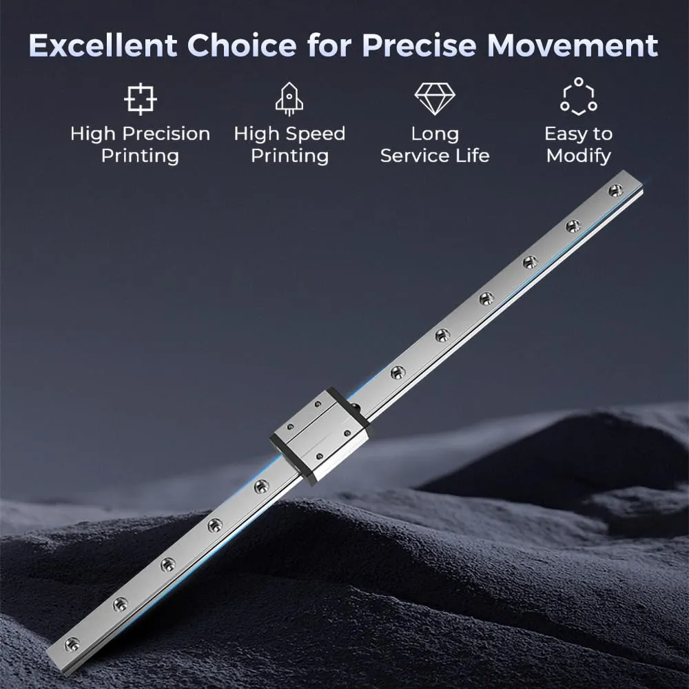 Creality Official Ender 3 Linear Rail Kit X-axis Rail Guide MGN12C 12.6" Length with Mount Bracket Support Sprite Pro kit Compatible with Creality Ender3 Ender 3 Pro Ender 3 V2 3D Printers