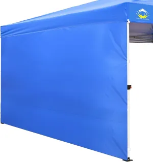 CROWN SHADES SunWall Silver Coated for 12x12 Pop up Canopy Tent, 1 Pack Sidewall Only with Silver Coating (1 Pack, Blue)
