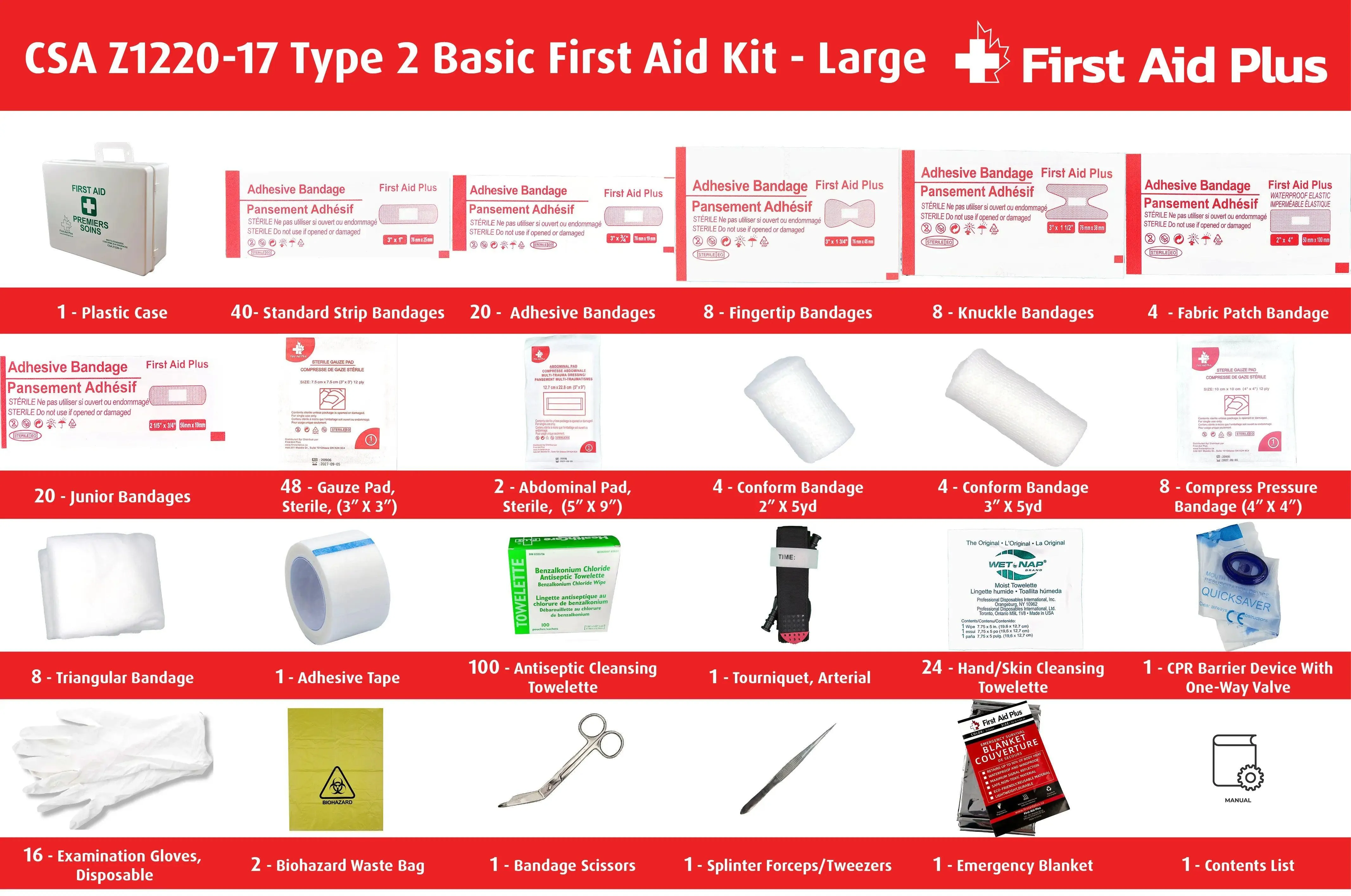 CSA First Aid Kit, Type 2 Basic - Large (51-100 Workers)