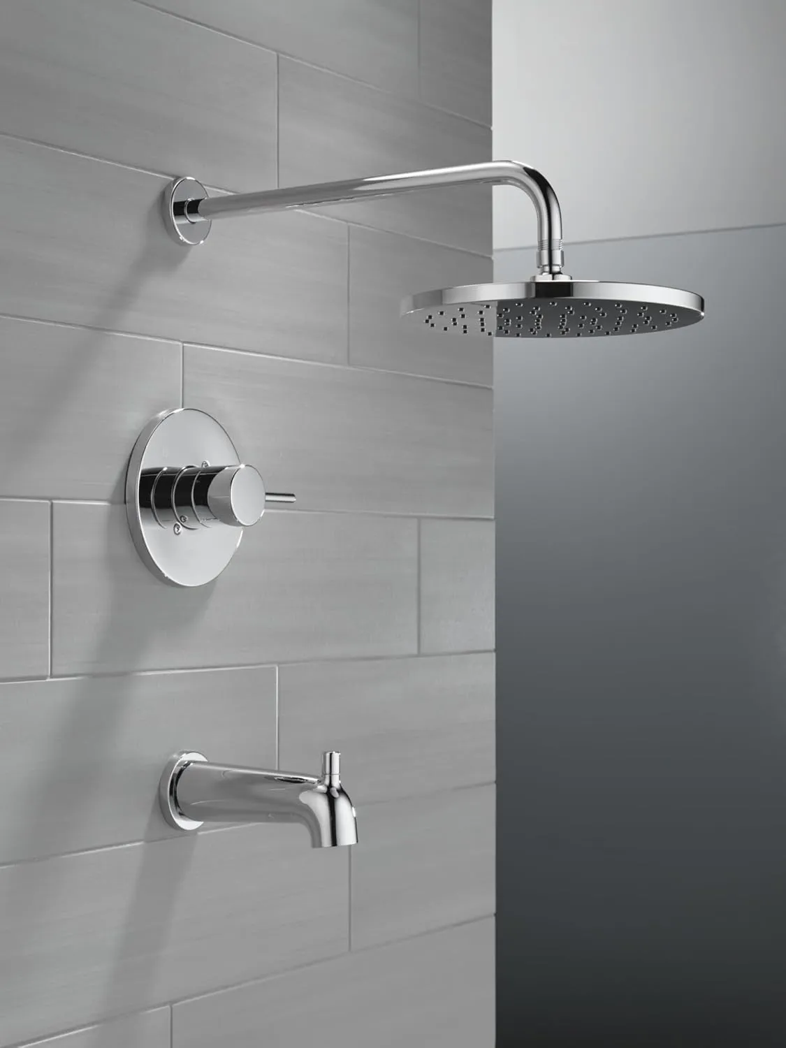 Delta T14469-PP Modern Monitor 14 Series Tub and Shower Trim Package with 1.75GPM Single Function Shower Head - Less Rough-In - Chrome