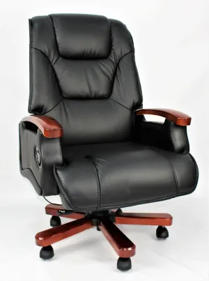 Director Chair for office High-Back Leatherette with Recliner & Adjustable Height and Wooden Base Unique Design Best Quality Chair