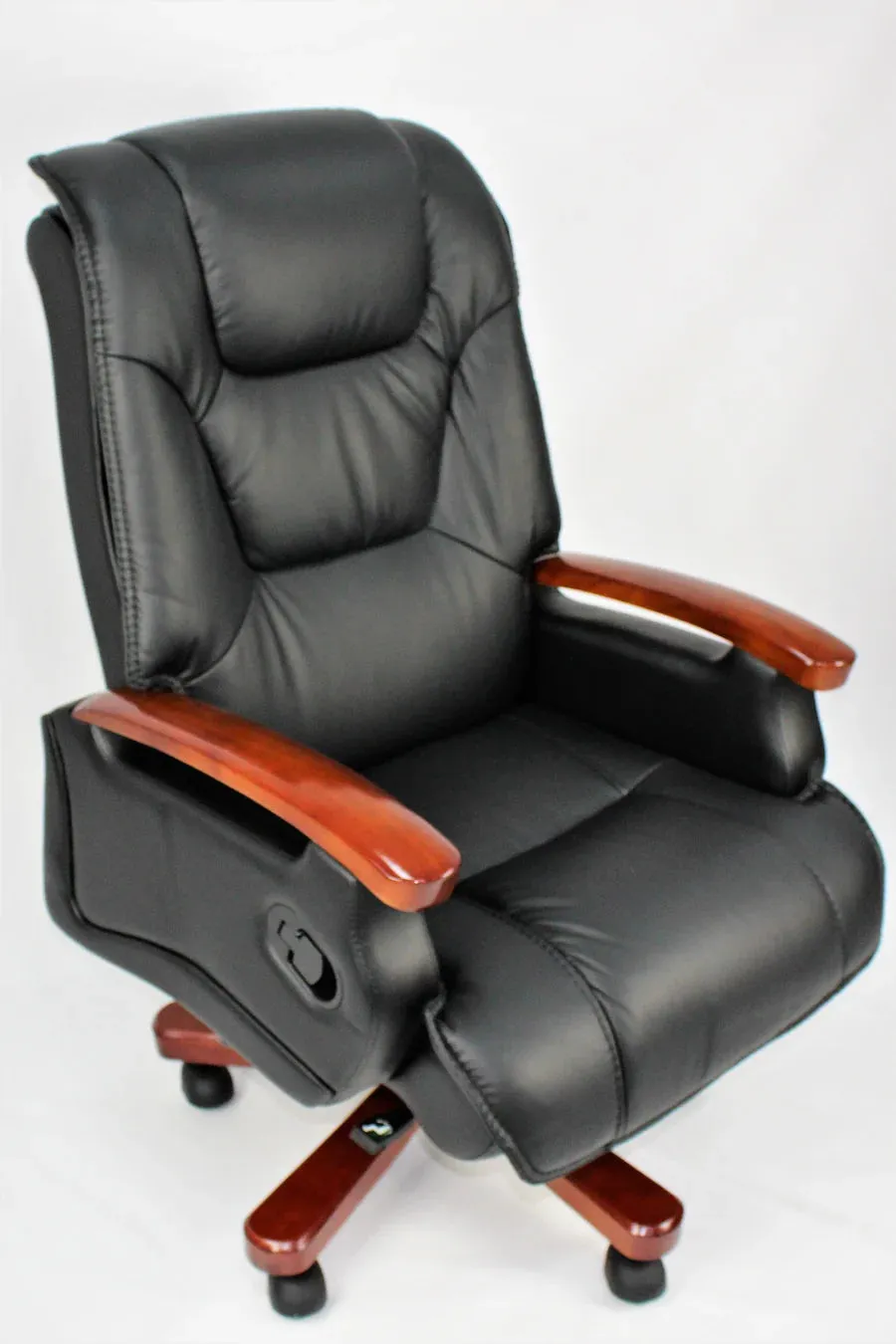 Director Chair for office High-Back Leatherette with Recliner & Adjustable Height and Wooden Base Unique Design Best Quality Chair